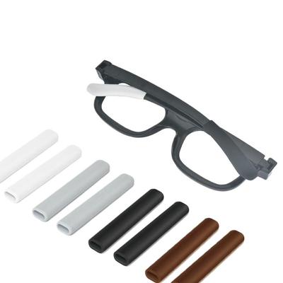 2Pairs Glasses Anti-slip Cover Ear Hook Silicone Anti-Slip Holder For Sunglasses Eyeglass Leg Temple Tips Black White Brown