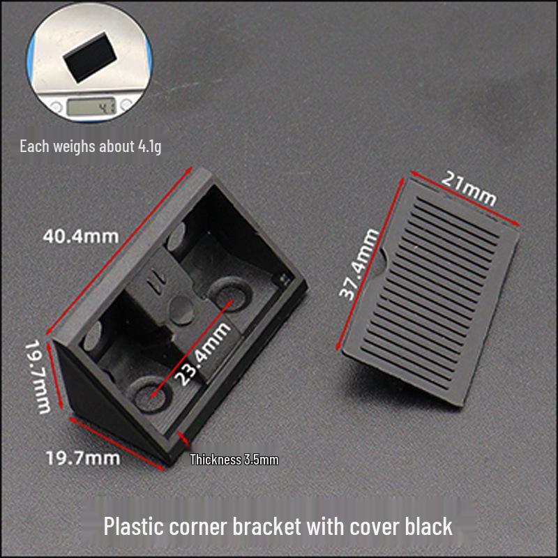 Diswei L-Shaped Plastic 90° Corner Bracket for Shelves and Cabinets