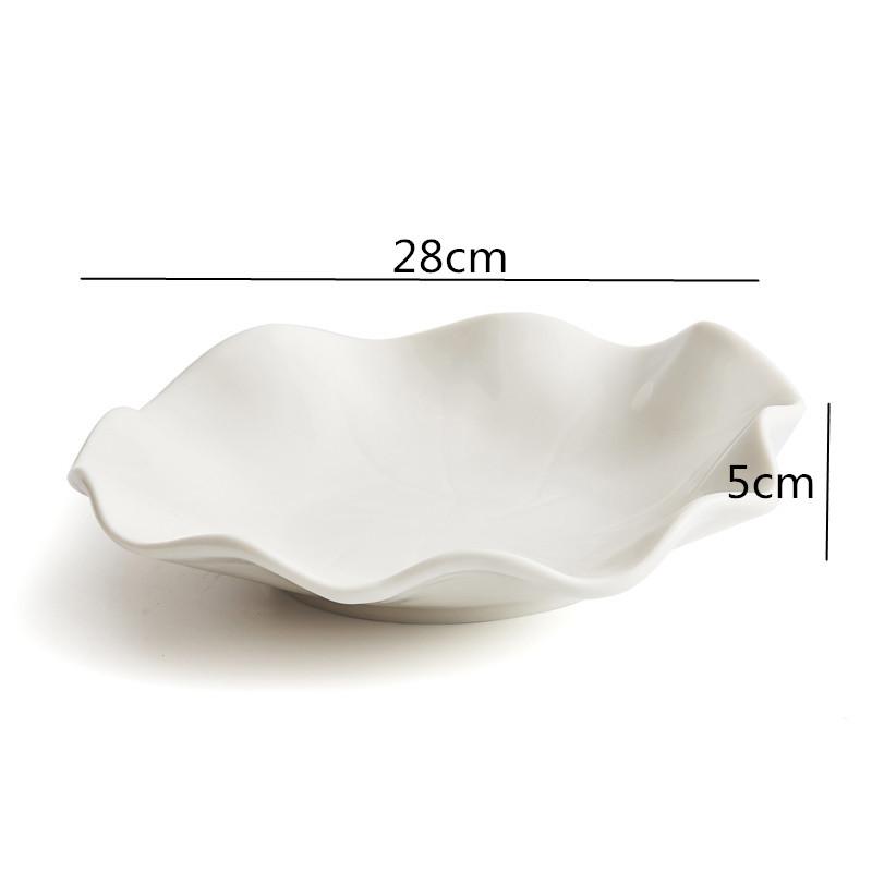 Lotusblatt Keramikteller Suppenteller Schale Speiseteller Obstschale Salatschüssel Dessertschale Merkmal Geschirr Dekorative Teller