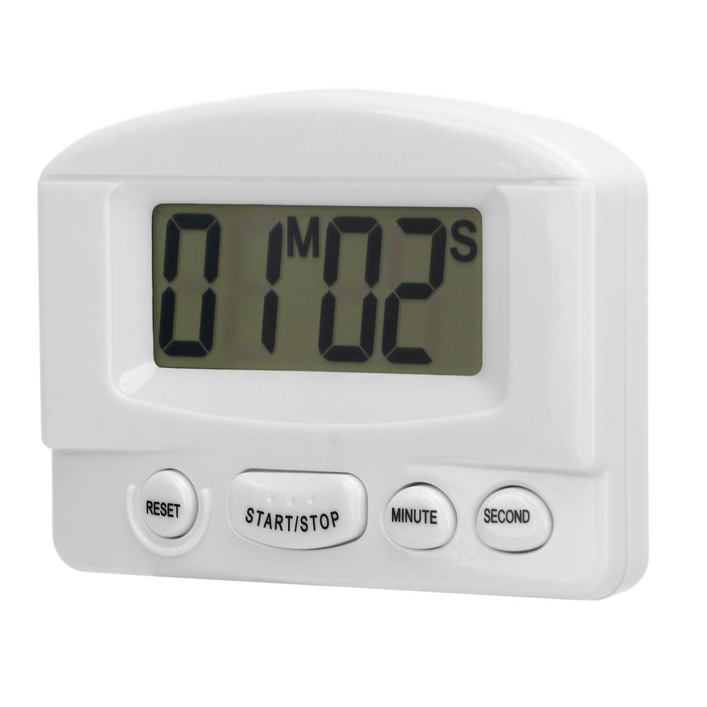 Kitchen Timer Loud Volume Time Up and Count Down Magnetic Design Multifunctional Digital Clock Timer White