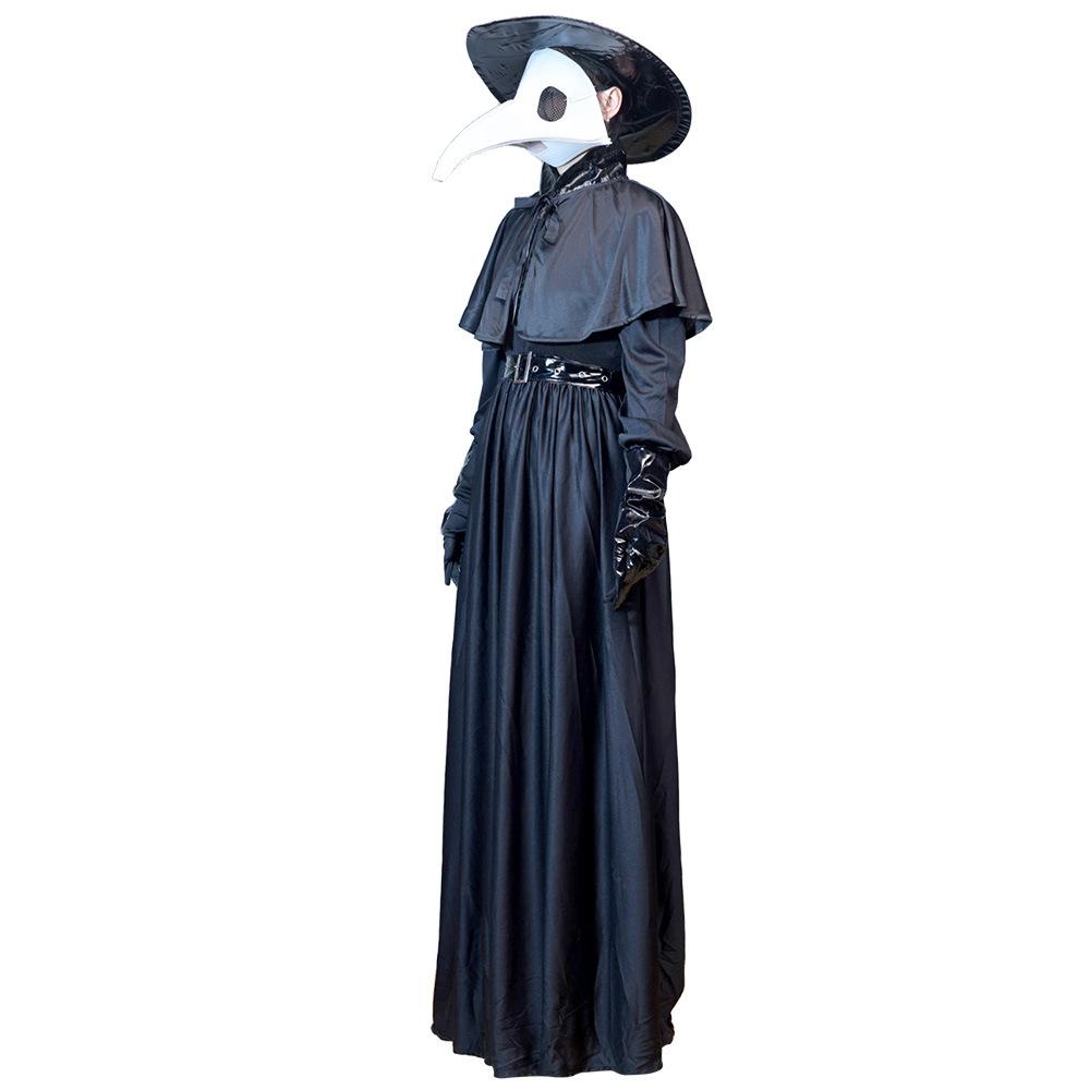 Halloween morový lekár cos kostým vtáčí zob čierna vrana maska Halloween morový lekár kostým hororový lekár kostým