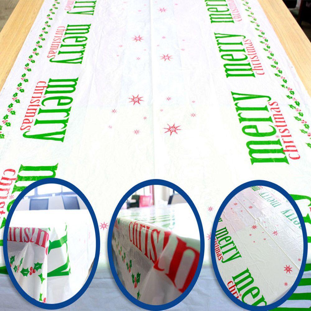 New Snowman Cartoon Table Cover Santa Claus Festival Decor Christmas Tablecloth