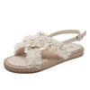 Platform Sandals Women's 2025 Summer New One-word Buckle with Muffin Soft-soled Female Students Beach Casual Sandals Women