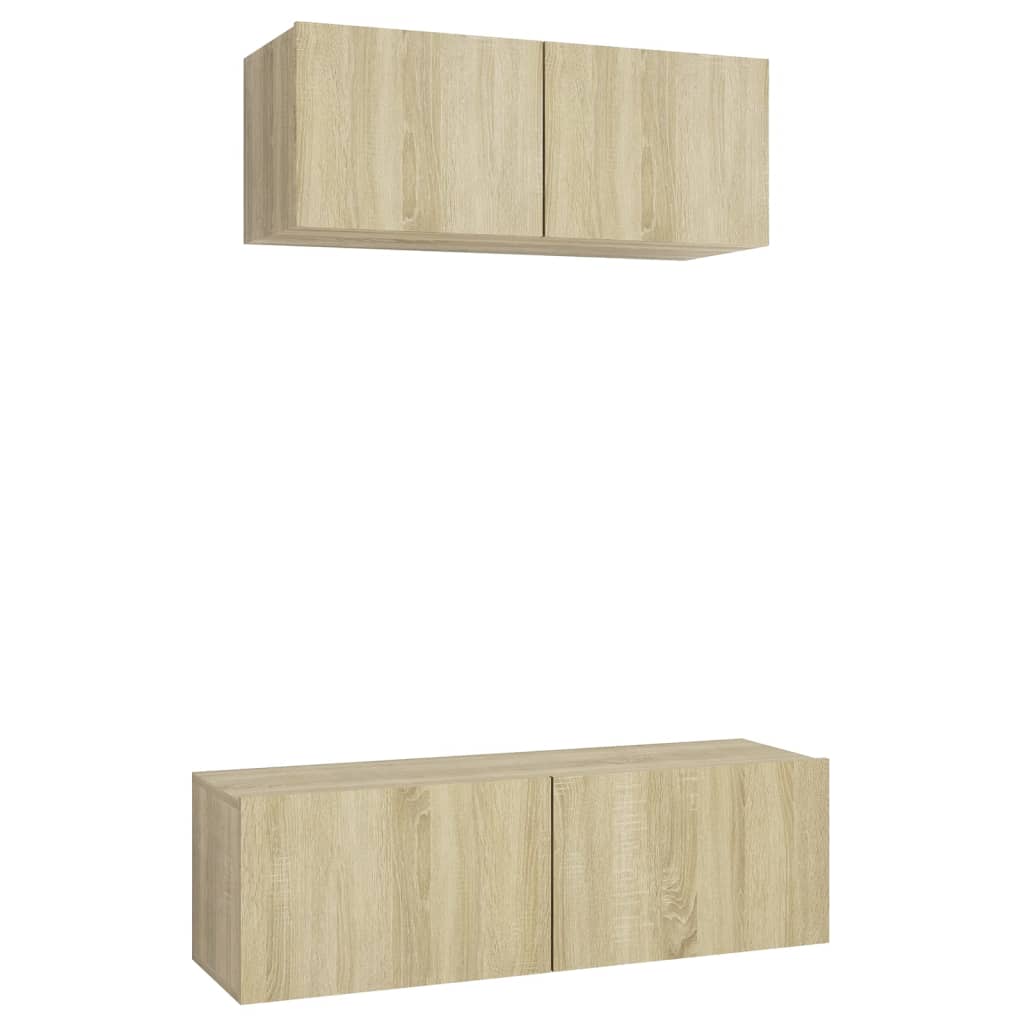 Vidaxl 2-Cz. TV Cabinet Set, Sonoma Oak, Wood-Based Material