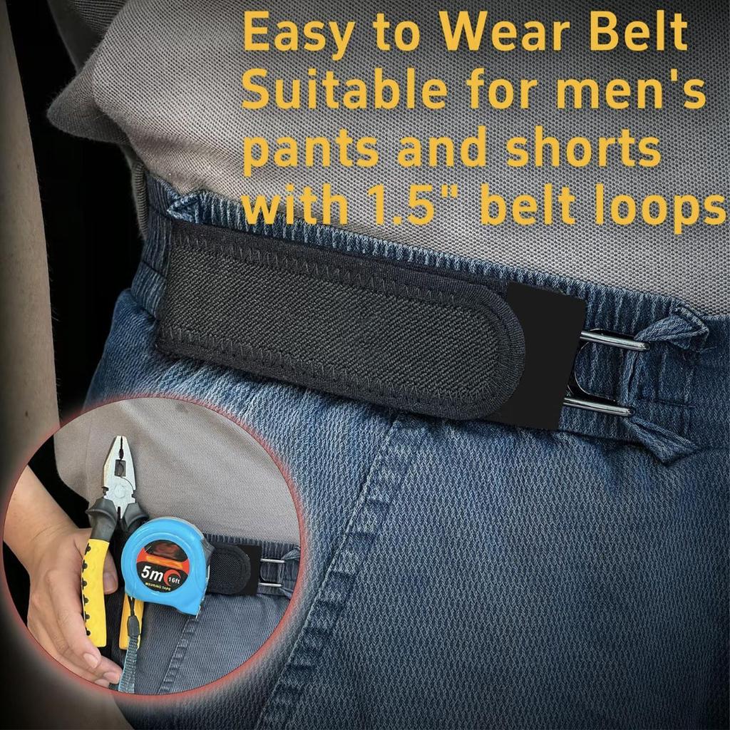 Belt Without Buckle Elastic Waistband with No Buckle Adjustable Convenience Belt for Walking Daily Commuting Office Casual