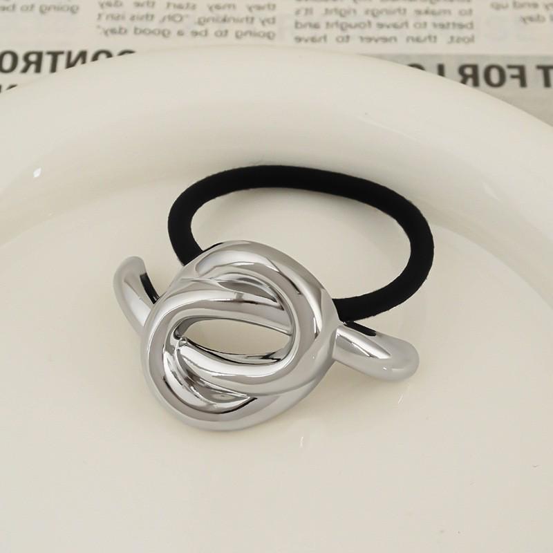 Minimalist Metal Hair Ring - New Korean Style High-End Ponytail Tie Rubber Band.