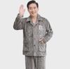 2024 Men's Autumn/Winter Plus Velvet Thickened Long Sleeve Warm Coral Fleece Flannel Pajama Set