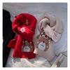 New Christmas Red Scarf for Women Autumn and Winter Knitted Warm Elk Scarf for Men Korean New Year Cute and Versatile