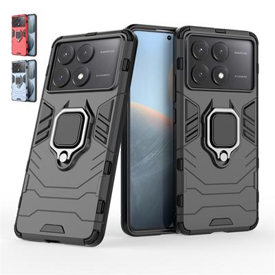 For Cover Xiaomi Poco F6 Pro Case For Poco F6 Pro Capas Phone Back Armor PC Bumper Ring Holder Magnetic Cover Poco F6 Pro Fundas
