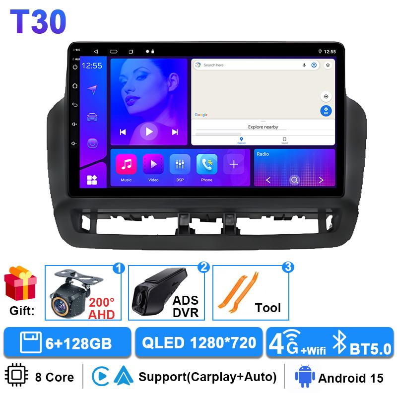 gjbn8 Car Radio For Seat Ibiza 2012 - 2015 2K QLED Android 16 Multimedia Video Player GPS 4G WIFI CarPlay Auto Wireless Stereo No 2Din