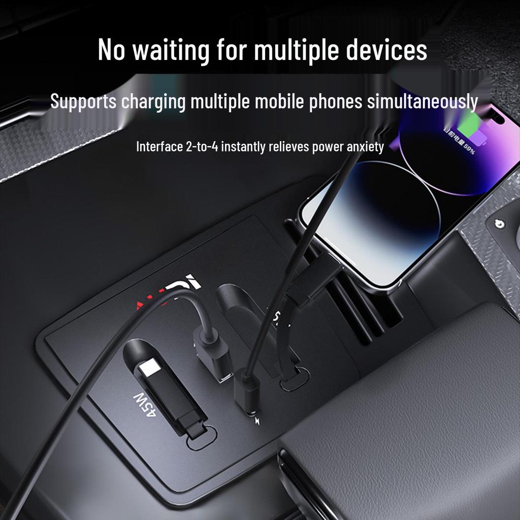 120W Super Fast Q5L Car Wireless Charger Expansion Dock & Interior Modification Accessory