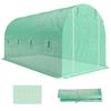 Greenhouse film 4 x 2 m, waterproof garden film with door, 8 windows, UV protection, tear-resistant polyethylene green