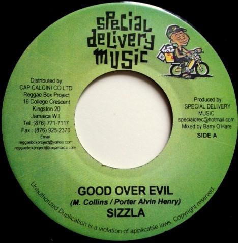 

7inch Record SIZZLA - Good Over Evil NONE Special Deliver 2007 Jamaica Reggae, Ska & Dub Used