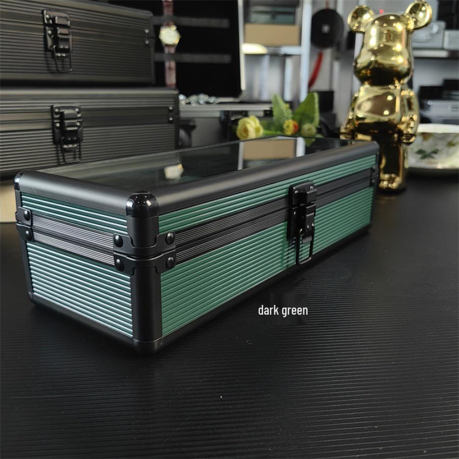 4-Slot Aluminum Watch Storage Box - Drop-proof & Lockable Gift Case