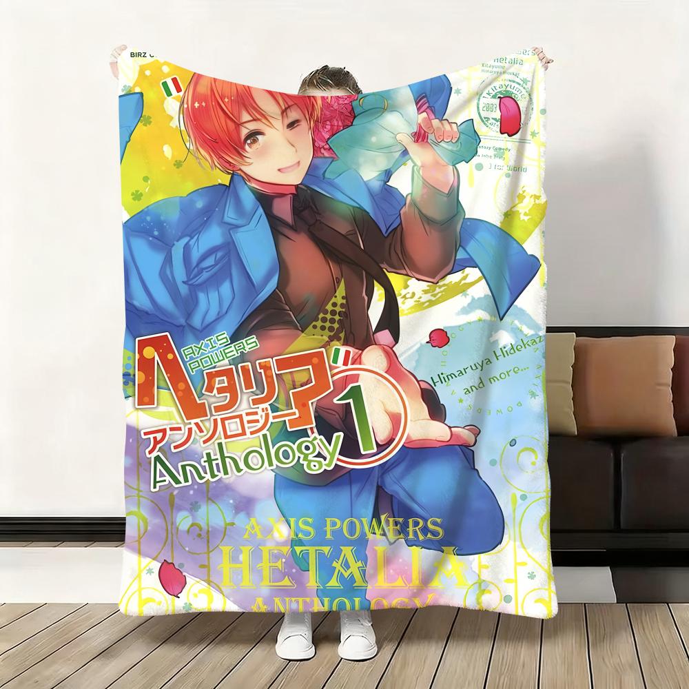 

H-Hetalia W-World Stars Throw Flannel Fluffy Soft Blanket Warm Skin-Friendly Throw For Sofa Bed Office Nap Winter 75x90cm