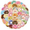 200-Piece Sweet Donut & Biscuit Cartoon Stickers: Waterproof, DIY Decor