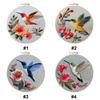 DIY Hummingbird Embroidery Set for Craft Lover Hand Stitch Printed Cross Stitch Set with Embroidery Hoop and Instructions