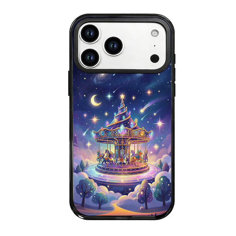 Carousel IPhone 17Promax Phone Case 16pro All Inclusive Hard Case 15pro Anti Drop Protective Case