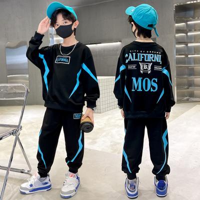 Children's Clothing Men's Spring and Autumn Clothing Suits, Big Children's Boys' Sweaters, Casual Western Style Two-piece Suit