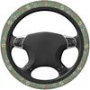 Sage Green Hippie Flower Auto Car Steering Wheel Cover Universal 15 Inch Neoprene Interior Decor Protection Accessories