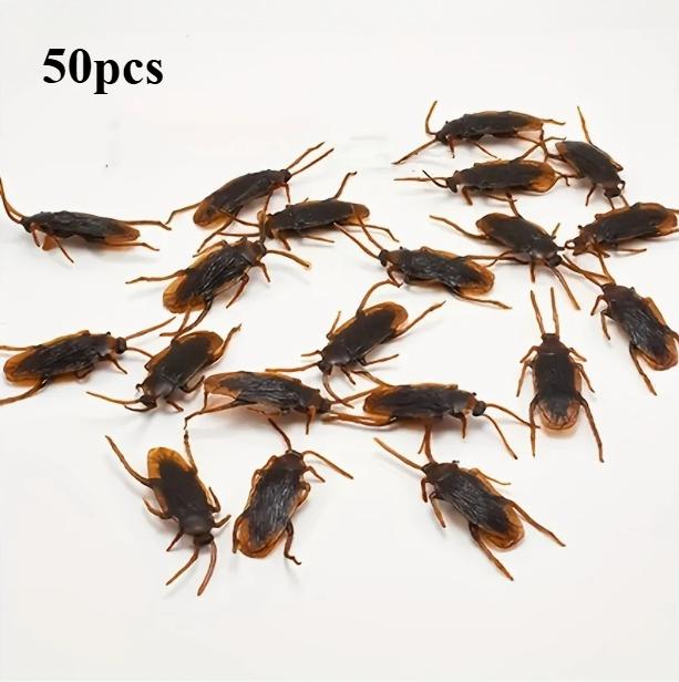 Realistic Fake Cockroaches,Perfect  for April Fools' Day and Halloween,Lifelike Roaches Are Great for Indoor and Outdoor Pranks