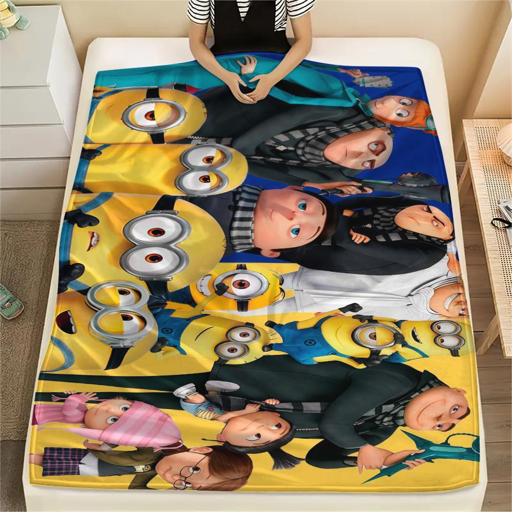 

Gru & Minions Full Family Blanket, Soft Cozy Warm, Bedroom Household Decor, Fan Gift.chl 75x90cm