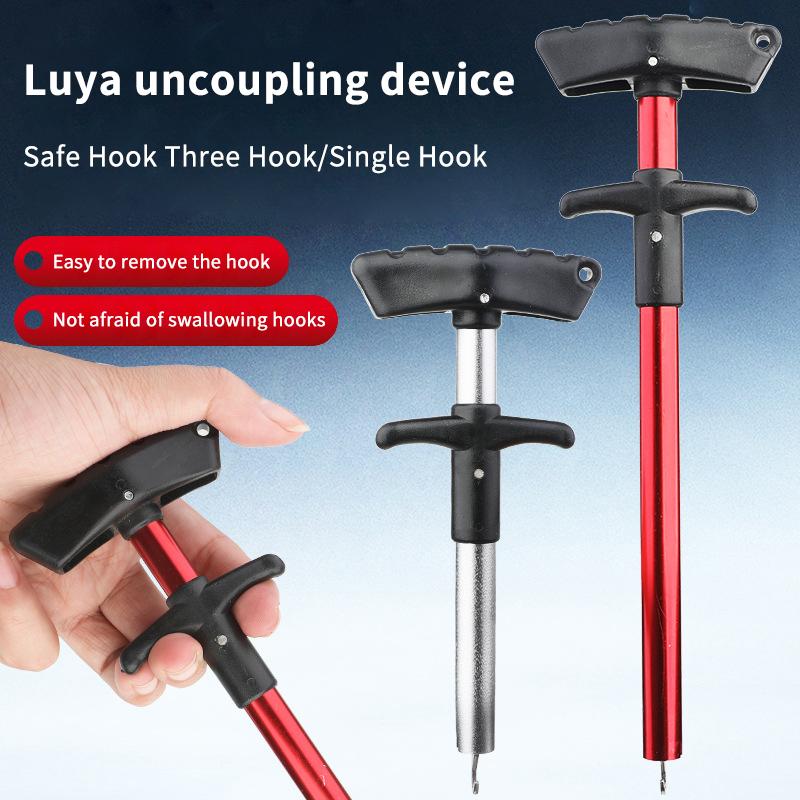 1PC Fishing Hook Remover Aluminum Tube Ergonomic Design Detacher Tool for Safe Efficient Lure Release Angling