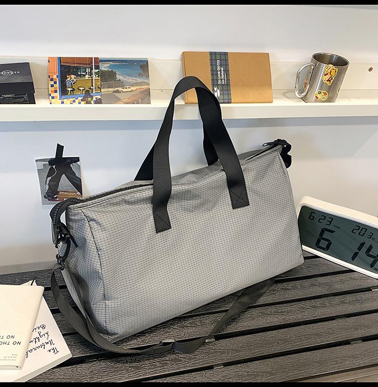 

Сумка-тоут большой вместимости, новая трендовая сумка на весну и лето, простая нишевая одноплечевая сумка через плечо из нейлона серый