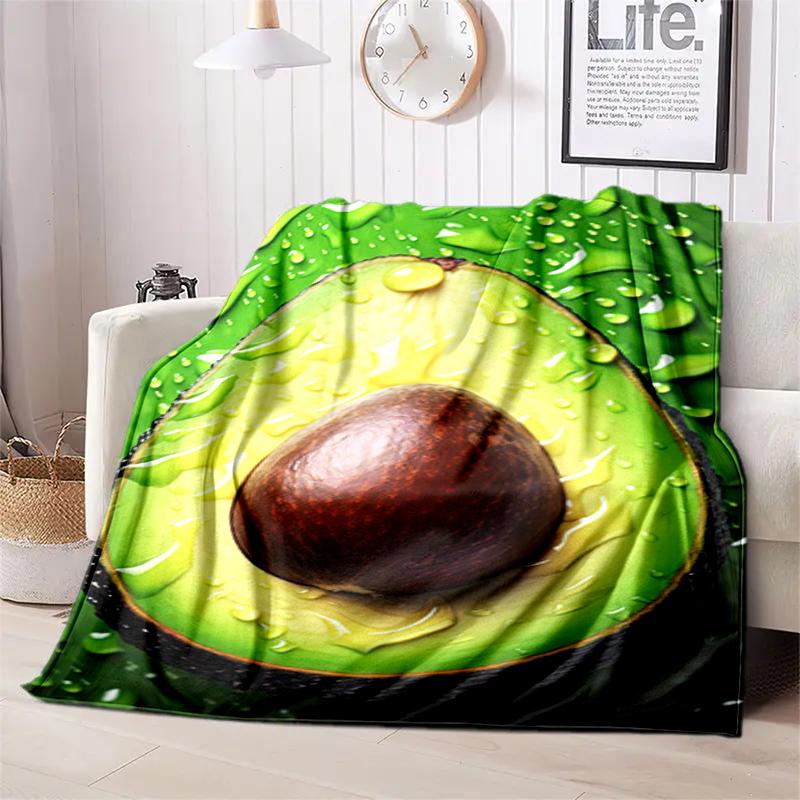 1PC Food Elements printed blanket, all season lightweight home office outdoor nap multifunctional blanket A2