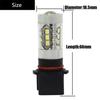 2 stk P13W 80W 2835 16SMD 16LED Lyspære Hvit For 2011-2013 Chevrolet Camaro