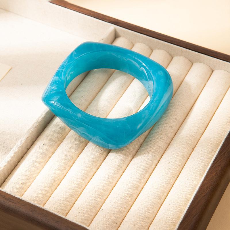 Amber Smudge Coffee Resin Bracelet, Simple Fashion Bracelet, Exaggerated Personality And High-End Jewelry