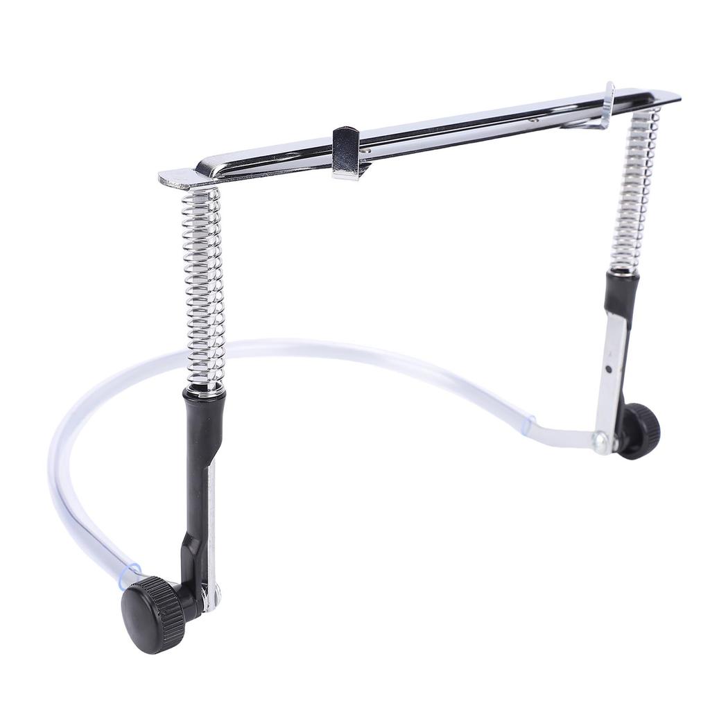 Harmonica Holder Adjustable Alloy Steel Professional Harmonica Neck Holder for 10 Hole 24 Hole Harmonicas Silver with