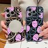 Cartoon Strawberry Print Magnetic Phone Case For iPhone 17 Pro Max 16 15 14 13 Pro Max For Magsafe Wireless Charge Hard PC Cover