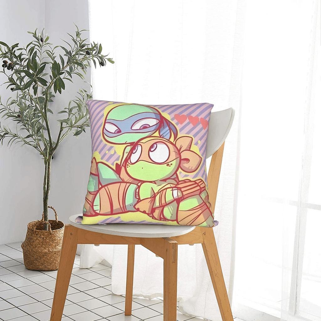 TT-eenage M-Mutant Ninja Turtles Pillow Cover Retro Trendy Pillow Case For Sofa Home Decor Comfy Pillowcases Birthday Present
