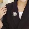 Schneeflocken-Perlen-Strass-Brosche - Modischer Revers-Anstecker und Accessoire