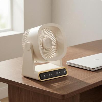 Rechargeable Desktop Fan 4000 mAh Home Cooling Digital Display