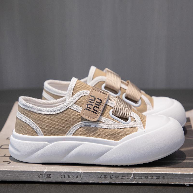 Children's canvas shoes 2025 summer new trend boys' student shoes girls' low-top one-pedal children's shoes