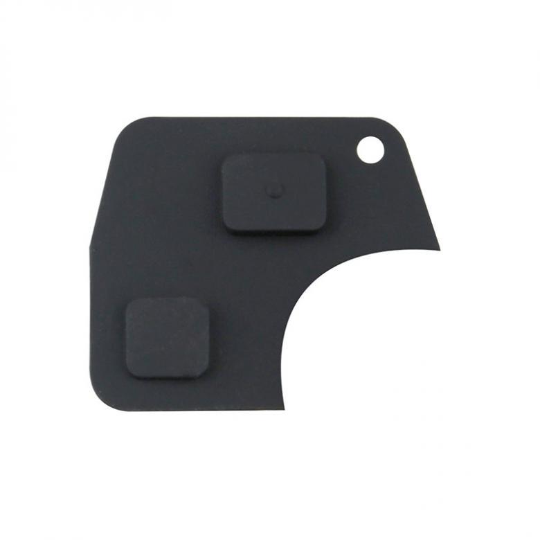 Black 2 Buttons Key Leather Remote Key Accesso Fob Repair Kit Switch Rubber Pad for Toyota