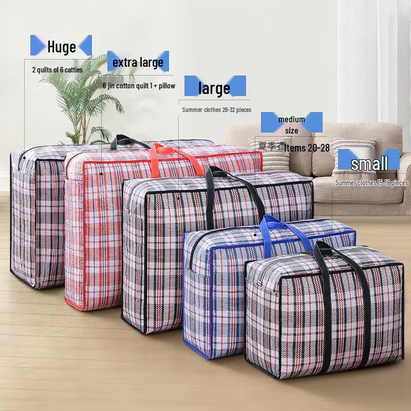 Large Capacity Woven Tote Bag for Students and Moving