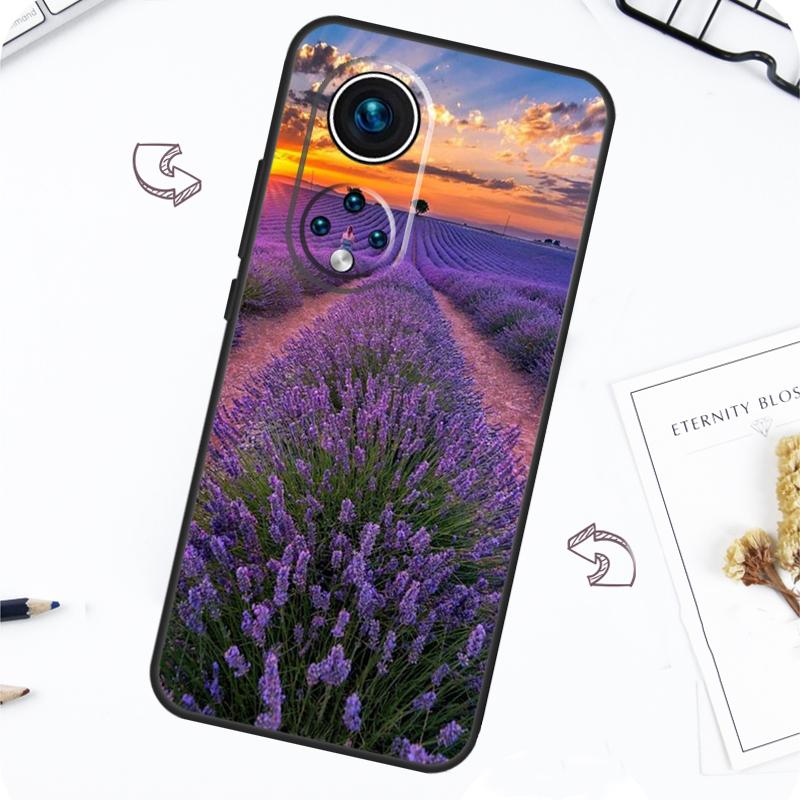Lila Blumen Lavendel Hülle Für Honor Magic 5 6 7 Lite Honor 200 Pro X8b X9a X8a X8 X9 X9c X9b 50 70 90 Lite Abdeckung