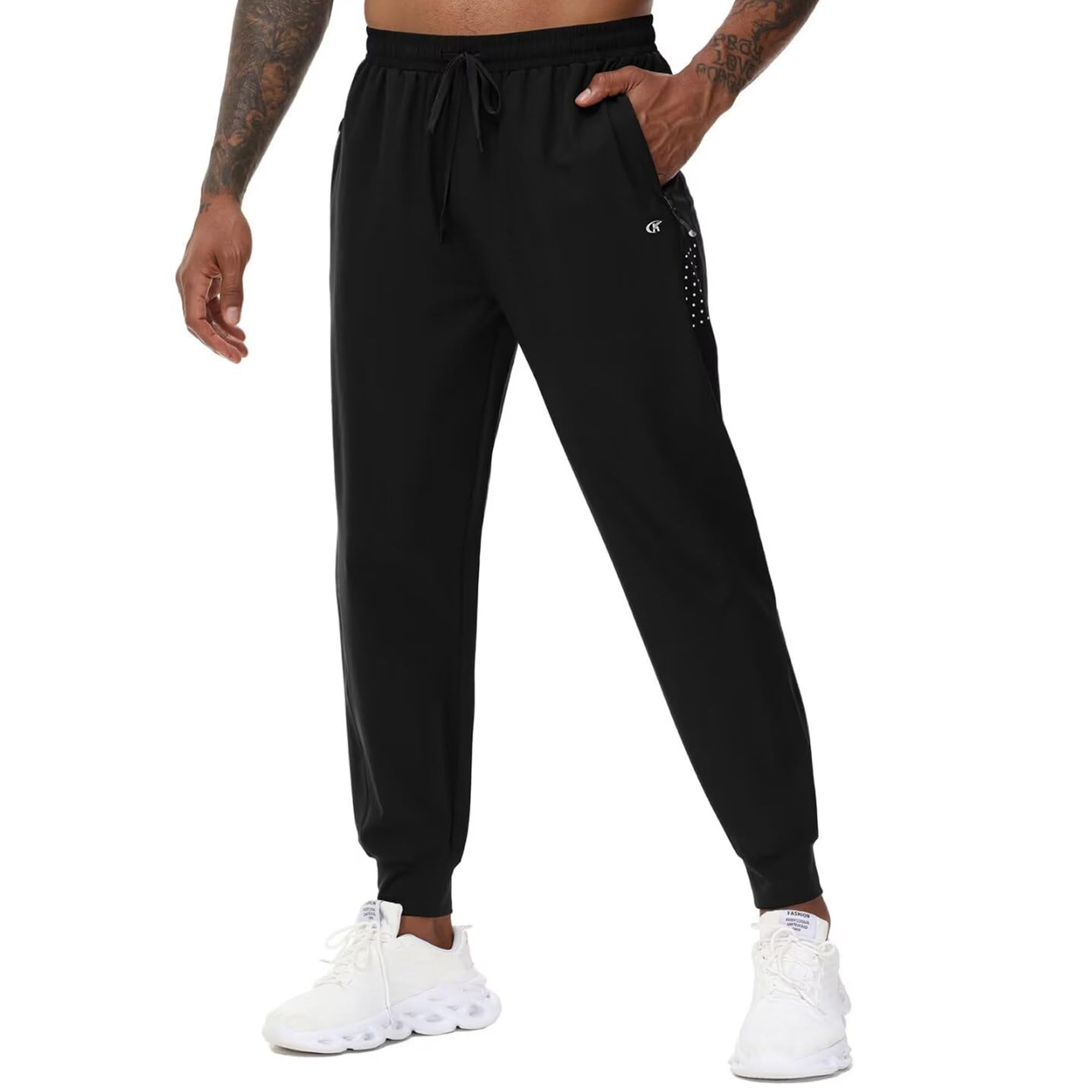 

Тренировочные брюки-джоггеры Yundobop с защитой от УФ-излучения UPF и светоотражающими элементами. Идеально подходят для улицы и зимы. Мужские брюки, защита, 50+, влагоотводящие, быстросохнущие, чёрный