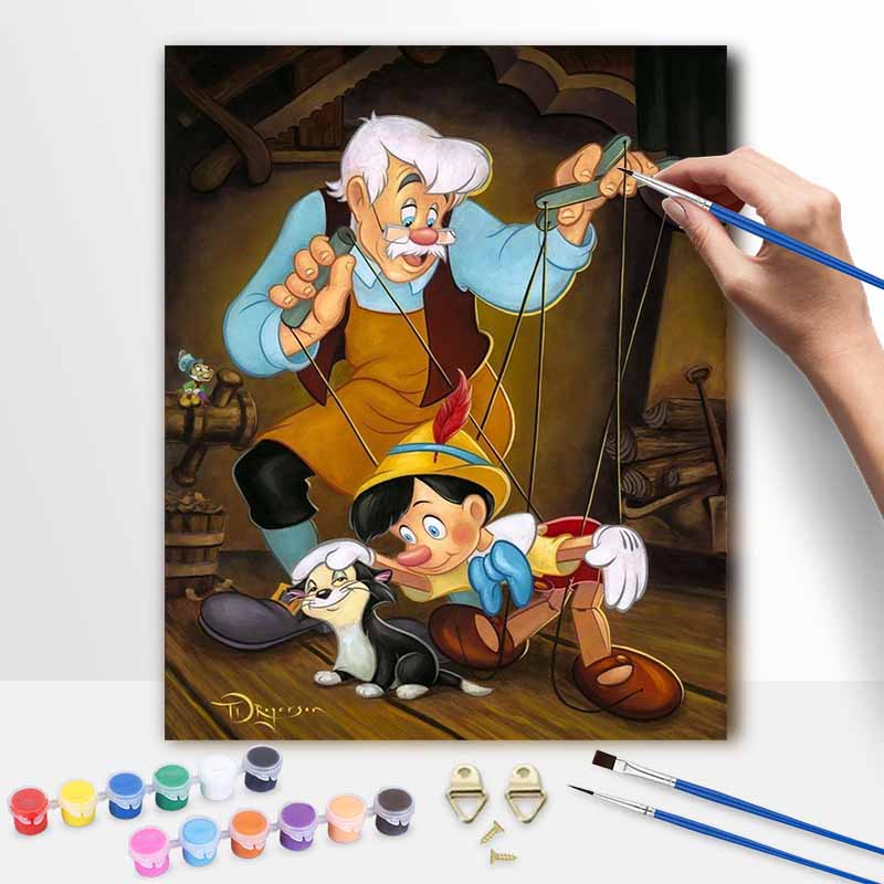 Disney Pinocchio Geppetto Digital Oil Painting Hand Painting Kit Diy Home Decoration