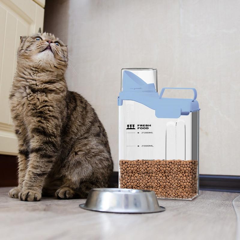 2800ml Airtight Dog Food Storage Container Dog Food Bin Large Flour Container Cat Feeder Bucket Food Storage Barrel Dried Grains