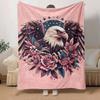 1pc Eagle Printing Lightweight Flannel Blanket, Comfortable and Warm Blanket, for Camping Sofa Bed and Couch Office, in All Seasons