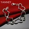 925er Sterlingsilber 8 Zoll Schönes Herzarmband Damen Mode Hochzeitsgeschenk Schmuck Partyzubehör