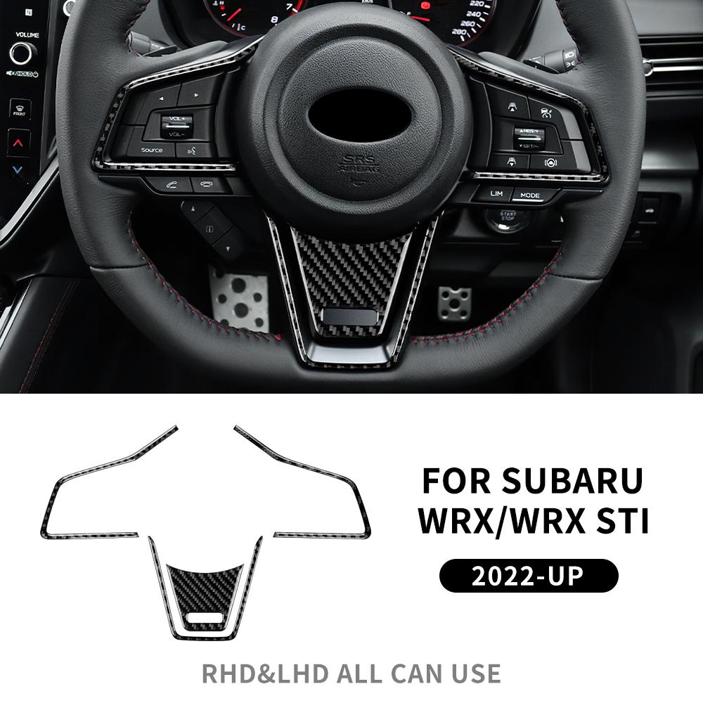 Real Carbon Fiber Sticker For Subaru WRX/ WRX STI 2025 2025 2025 Car Steering Wheel Center Black Red Interior Trim Accessories