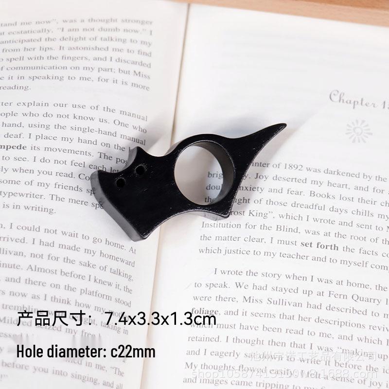 Wooden Portable One-Hand Thumb Book Holder & Page Clip for Pets, Cats, and Dogs