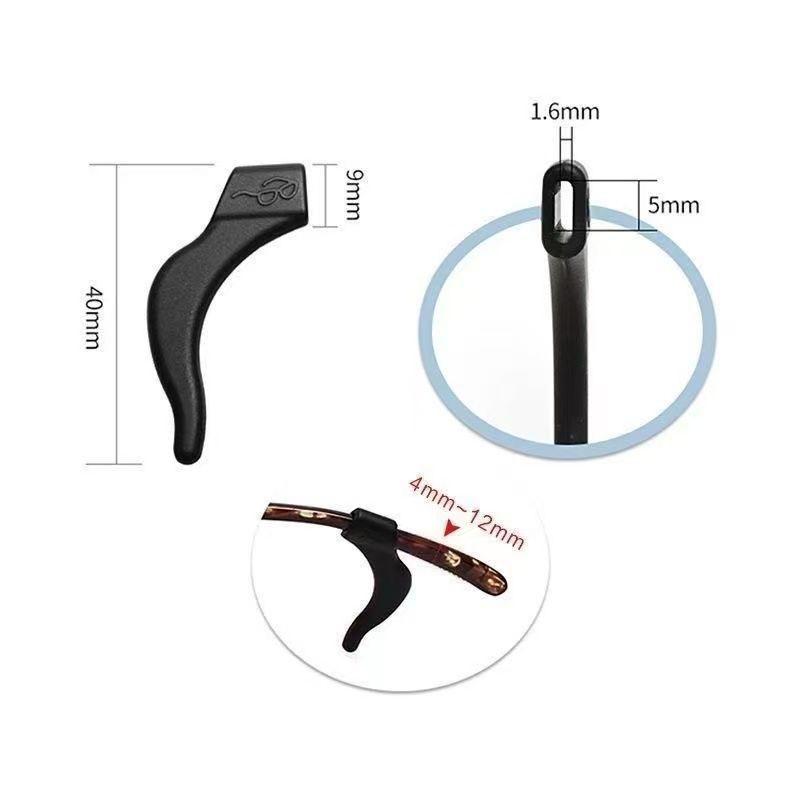 2/40pcs Anti-slip Silicone Ear Grip Glasses Eyeglasses Leg Ear Hook Stopper Bracket Fastener Accessories Temple Tip