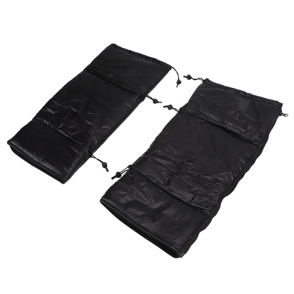 2pcs Warm Knee Pads Nylon Fleece Windproof Leg Knee Protectors for Snow Cycling Riding Skating