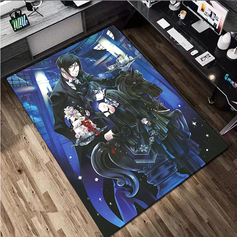 1Pc Black Butler Rug - home decoration Carpet For Living Room Bedroom Flooring Computer Chair Area Rug